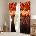 thumbnail image 3 of Castle Fairy Children Teens Adults Pixelated Miners Game Curtains Pack of 2 (42x84 Each),Abstract Plaid Camouflage Curtains Blackout,Brown Orange Grid Patchwork Bedroom Curtains, 3 of 6