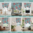 thumbnail image 6 of Red Teal Boho Plants Tie Up Curtain Valance for Window,Adjustable Rod Pocket Window Curtains Shades,Southwestern Retro Ethnic Tribal Light Filtering Valance Drapes for Living Room Bedroom 34"x45", 6 of 9