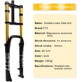 thumbnail image 6 of ZTZ 20/26 inch 4.0 Fat Tire Bike Air Suspension Fork - 180mm Travel, 135mm Hub Spacing, QR 9mm, Double Crown Shock Absorber Fork for MTB Fat Snow Beach E-Bike, 6 of 7