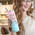 thumbnail image 3 of Best Boss Lady Gifts For Women Boss Gifts 20oz Boss Lady Cup Boss Day Gift for Female Boss Birthday Christmas Farewell Leaving Job Gifts for Women Presents for Boss Lady Skinny Tumbler With Lid Straw, 3 of 6