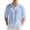 14#Light Blue, variant on Men's Linen Shirts Casual Long Sleeve Polo Shirts Classic Button Down Collared Golf T-Shirts Lightweight Fall Tops