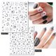 thumbnail image 4 of 7 Sheets Black Stars Moons Line Nail Stickers, 3D Black Star Arc Moon Geometric Line Love Heart Self-adhesive Design Nail Decals For Acrylic Nails, DI, 4 of 4