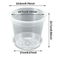 thumbnail image 3 of Transparent Nursery Flowerpot 5 Packs Transparent Flowerpot with Bottom Support Hole Starting Container, 3 of 8