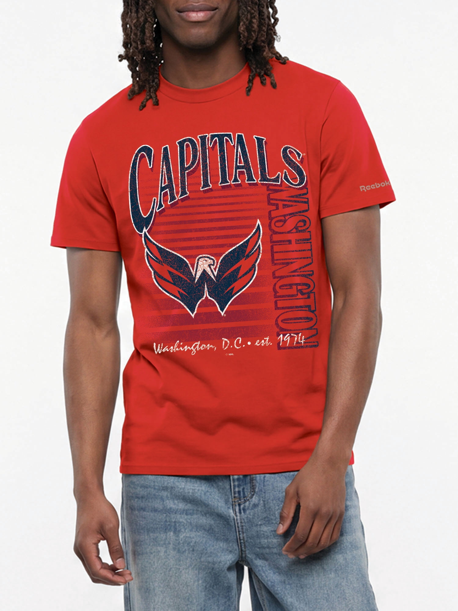 Washington Capitals Reebok Mens Crew Neck Short Sleeve T-Shirt