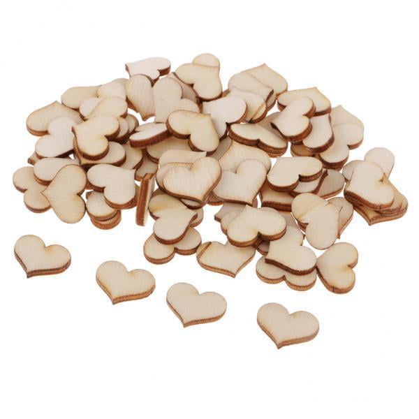 Embellecimiento de madera,Formas de madera,Artesanía de corazón de madera, de mesa para decoración de bodas, de adorno de mesa de piezas de madera,Fabricación de perfecl Embellecimiento de madera