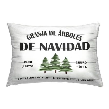 Stupell Industries Arboles De Navidad Decorative Printed Throw Pillow, 14 x 7 x 20