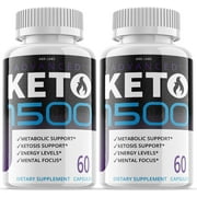 (2 Pack) Keto 1500 - Pills for Weight Loss - Energy Boosting Supplements for Weight Management - Advanced Ketogenic Ketones - 120 Capsules