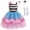 Dress Set, variant on Girl Striped Tutu Dress Set with Ear Headband Socks Halloween Birthday Party Dress up