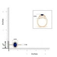 thumbnail image 4 of ANGARA Natural Oval Blue Sapphire Halo Ring with Diamond Accents in 14K Rose Gold for Women (Size-5x3mm) | September Birthstone, Anniversary, Jewelry Gift for Women | Natural Blue Sapphire Ring, 4 of 9