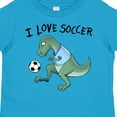 thumbnail image 4 of Inktastic I Love Soccer-dinosaur in Blue Boys or Girls Toddler T-Shirt, 4 of 5