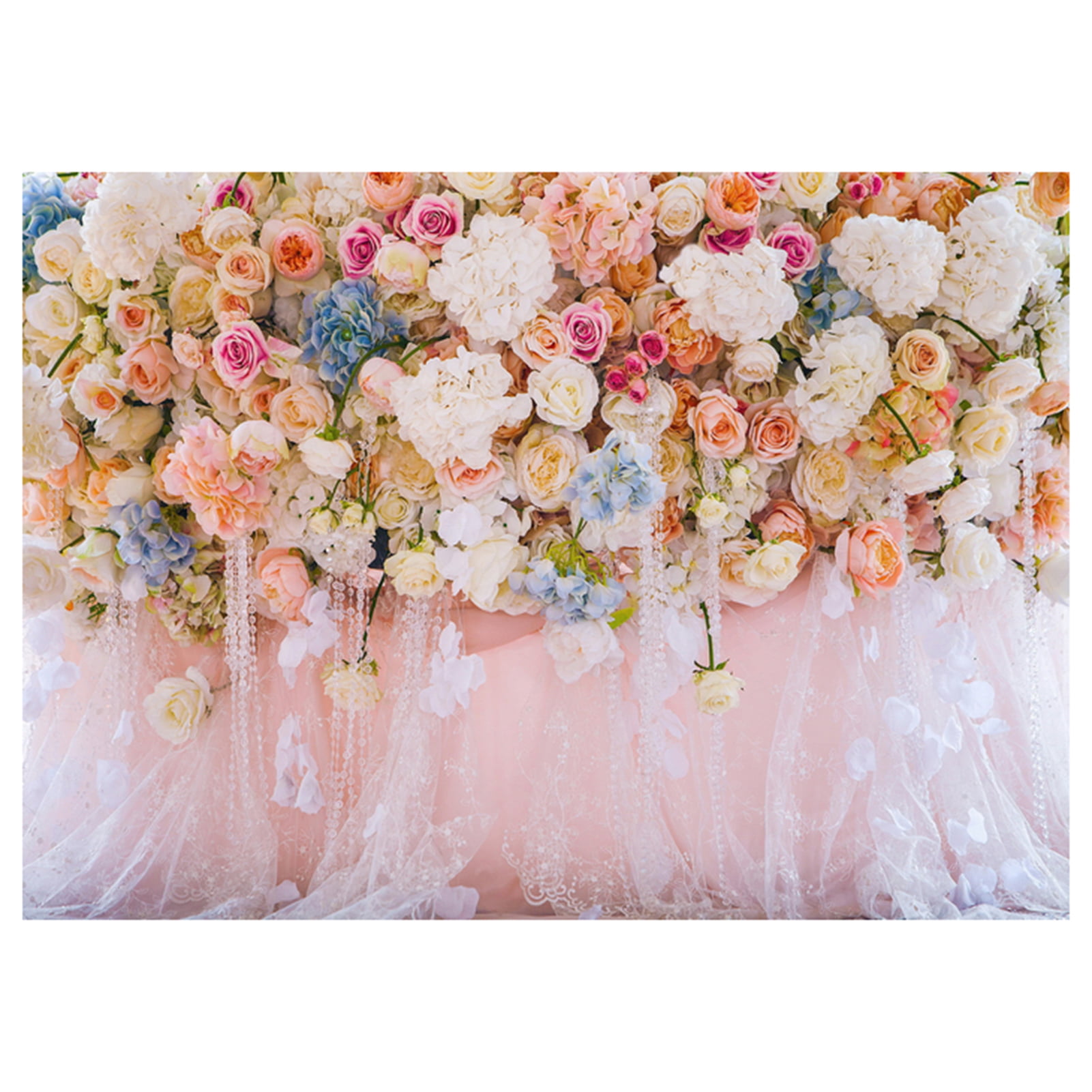 Yesbay 3D Flower Wedding Scene Photographic Backdrops Photo Studio  Background Decor,200*300cm 2 