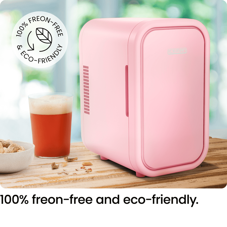 The Iceman Portable Mini Fridge, 5L, Pink, Cools and Heats