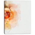 thumbnail image 2 of Orange Rose Flower Watercolor - Flower Artwork on Canvas, 2 of 4