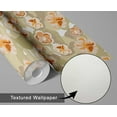 thumbnail image 6 of S4sassy Removable Contemporary Beige Wall Decor, Floral Textured Contact Paper for Walls, Cabinets, and Dresser, Self Adhesive Vinyl Wallpaper Roll, Waterproof Contact Paper for Walls - 25"x60", 6 of 9