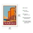 thumbnail image 2 of Naples (Napoli) Italy - Mount Vesuvius and the Bay of Naples - Vintage Travel Poster c.1920 - Fine Art Matte Paper Print (Unframed) 30x44in, 2 of 4
