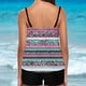 thumbnail image 3 of Trajes de baño tankini para mujer Trajes de baño de dos piezas con espalda de tiras y estampado conservador para mujer Traje de baño de dos piezas para mujer, 3 of 3
