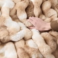 thumbnail image 6 of GEMBED Faux Fur Throw Blanket for Couch Fuzzy Soft Plush Thick Bubble Blanket for Living Room, 50x60 inches, Tie Dye Brown, 6 of 6
