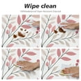 thumbnail image 4 of PIKWEEK  Round Tablecloth Fitted Waterproof Table Cover Watercolor Pink Botanical Leaves,Elastic Edged Washable Table Cloths for Kitchen Dinning Picnic Party Decor Plant Foliage Berry on White, 4 of 7