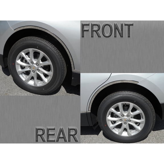 Stainless Steel Wheel Well Trim 4Pc Fits 2018-2020 Chevy Equinox WQ58161 QAA