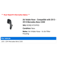 thumbnail image 2 of Air Intake Hose - Compatible with 2013 - 2014 Mercedes-Benz C300, 2 of 2