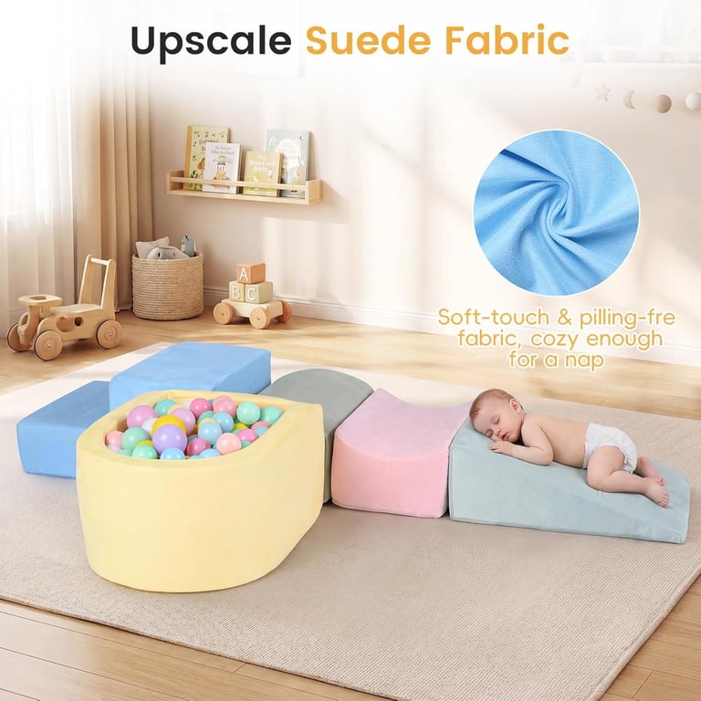 Infans 5-Piece Foam Climbing Blocks and Ball Pit Set photo 5
