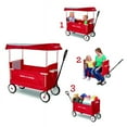 thumbnail image 2 of Open Box Radio Flyer 3 in 1 EZ Fold Wagon All Terrain Cart with Canopy, Red, 2 of 16