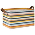 thumbnail image 2 of Ryvnso Stripe Line Storage Bins Large Basket Foldable Cube Toys Organizer with Handles 2 PCs, 2 of 8