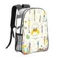 thumbnail image 3 of Zufioo Golf Icons And Golfer Print Transparent Backpack, 16-inch PVC Waterproof Schoolbag, Suitable for Campus Work and Travel, Unisex, 3 of 7