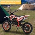 thumbnail image 4 of 49cc 2-Stroke Kids Dirt Bike Gas Powered - Off-Road Motocross Mini Motorcycle with Front & Rear Disc Brakes, 40KM/H Max Speed, Red Pocket Motorbike for Teens, 4 of 9
