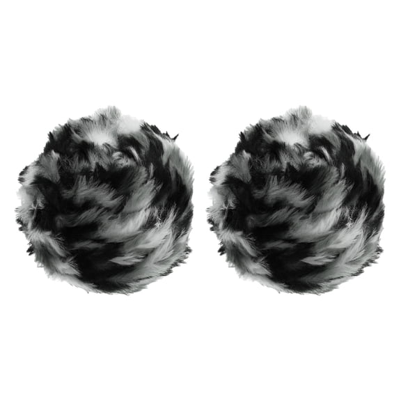 Uxcell 35yds Faux Fur Yarn, 2 Skeins 0.8"OD 50g Soft Fuzzy Yarn Crochet Fluffy Yarn Chunky Polyester Plush Fur for Crocheting and Hand Knitting Shawls Hat Blanket Rug, Zebra Color