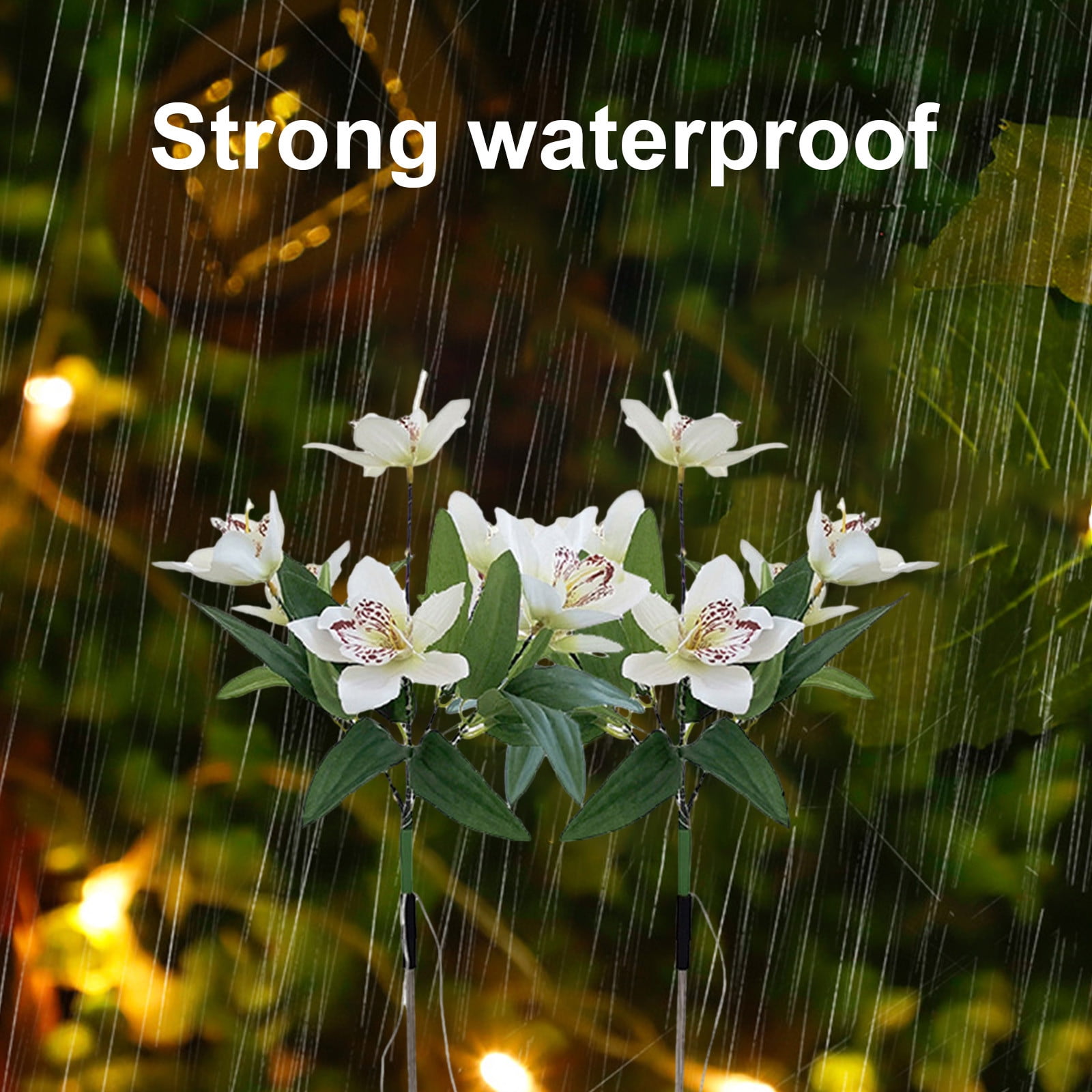 Artificial Flowers, Solar Flower Lights Outdoor, Solar Flowers Garden Decorative Lights Led Stake Lights Auto On/Off Bright Up To 8 Hrs, Staron Solar Flower Lights Outdoor, Solar