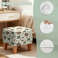 thumbnail image 7 of Jiueut Green Shamrock Leopard Print Square Ottoman Cover, Folding Storage Stool Slipcover Washable Furniture Protector with Elastic Bottom St.Patrick's Day Decor, 7 of 7