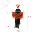 thumbnail image 3 of Haunted Hill Farm 4 ft Clown Animatronic Tree Hugger with Movement, Sounds, and Light-Up Eyes for Scary Outdoor Halloween Decoration, HHCLOWN-28HLSA, 3 of 15