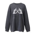 thumbnail image 3 of Sudadera Para Mujer Sudaderas de Cuello Redondo Manga Larga Suelta Cuello Redondo Estampado Sudadera Top Blusa Odeerbi ODB147036, 3 of 4