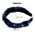 thumbnail image 2 of Unique Bargains 1 Pc Braided Faux Pearl flannelette Headband Headwear Hairband for Women 1.2 Inch Wide Navy Blue, 2 of 7