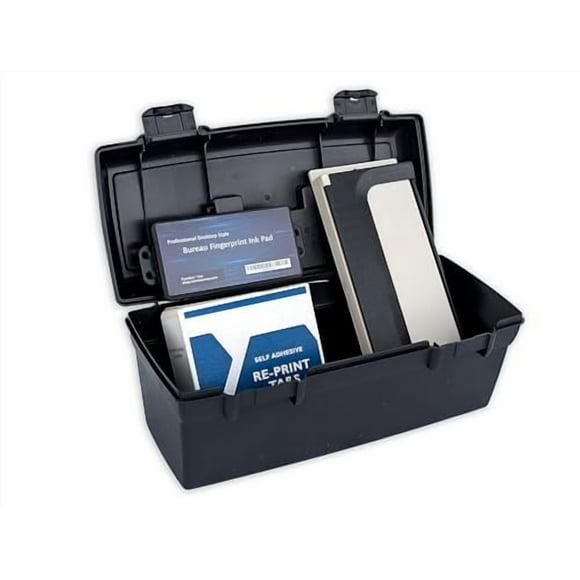 Kit de Champ d'Empreintes Digitales Portable, Inclut Porte-Cartes, Tampon Encre TG et 500 Onglets de Correction