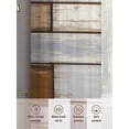 thumbnail image 6 of Brown Grey Vintage Sheer Curtains 45 Inch Length 2 Panels Set Window Treatments, Retro Farmhouse Elegant Pastoral Rod Pocket Semi Curtains for Living Room/Bedroom/Kitchen Décor, 104"W x 45"L, 6 of 7
