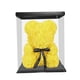 thumbnail image 2 of Oso de rosas con caja, adorable oso de flores preservadas, regalo artificial para bodas y fiestas. Amarillo, 2 of 9