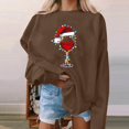 thumbnail image 3 of Gibobby Sudaderas para mujer navidad Tops para mujer, de tamaño, sudadera de manga larga, suéter con capucha, blusa de otoño para chicas adolescentes(De bronce,M), 3 of 4