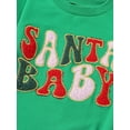 thumbnail image 5 of Cenuakty Baby Christmas Romper Letter Embroidery Long Sleeve Crew Neck Bodysuit Newborn Playsuit, 5 of 8