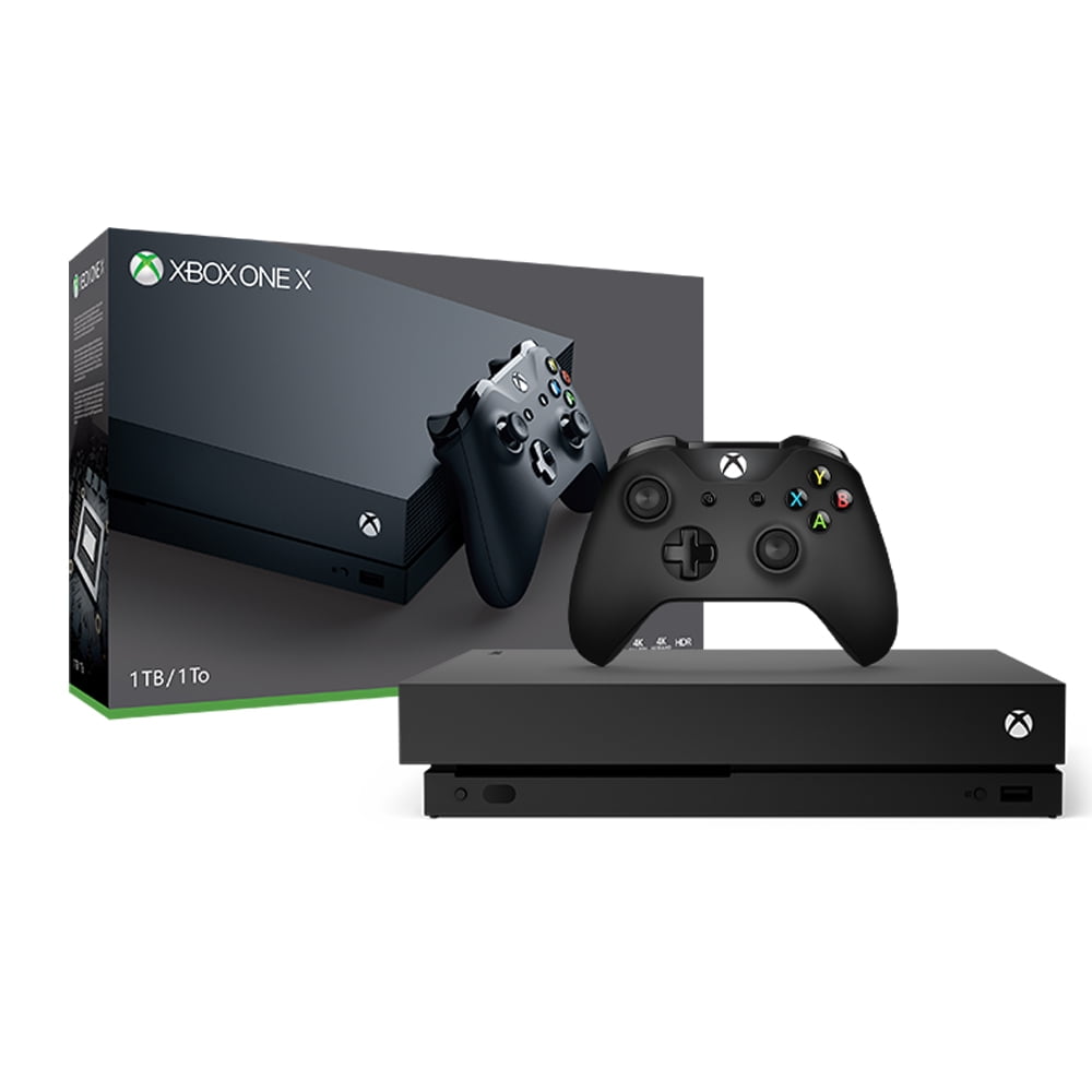 Refurbished Microsoft Factory Xbox One X 1TB, 4K Ultra HD Gaming Console in  Black, FMQ-00042, 889842246971