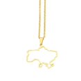 thumbnail image 1 of Ukraine Emblem Trident Necklace Ukrainian Symbol Map Necklace L3D7, 1 of 7