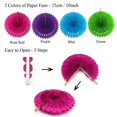 thumbnail image 4 of Naiovety 21 unids/set abanicos de papel decoración fiesta cumpleaños vacaciones Banner DIY arte ornamento empavesado interior Kits de decoración para fiestas Vistoso, 4 of 6