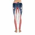 thumbnail image 4 of SUNENAT Vintage Puerto Rican Flag Wood Stretchy Capri Leggings Skinny Yoga Sports Pants Large, 4 of 4