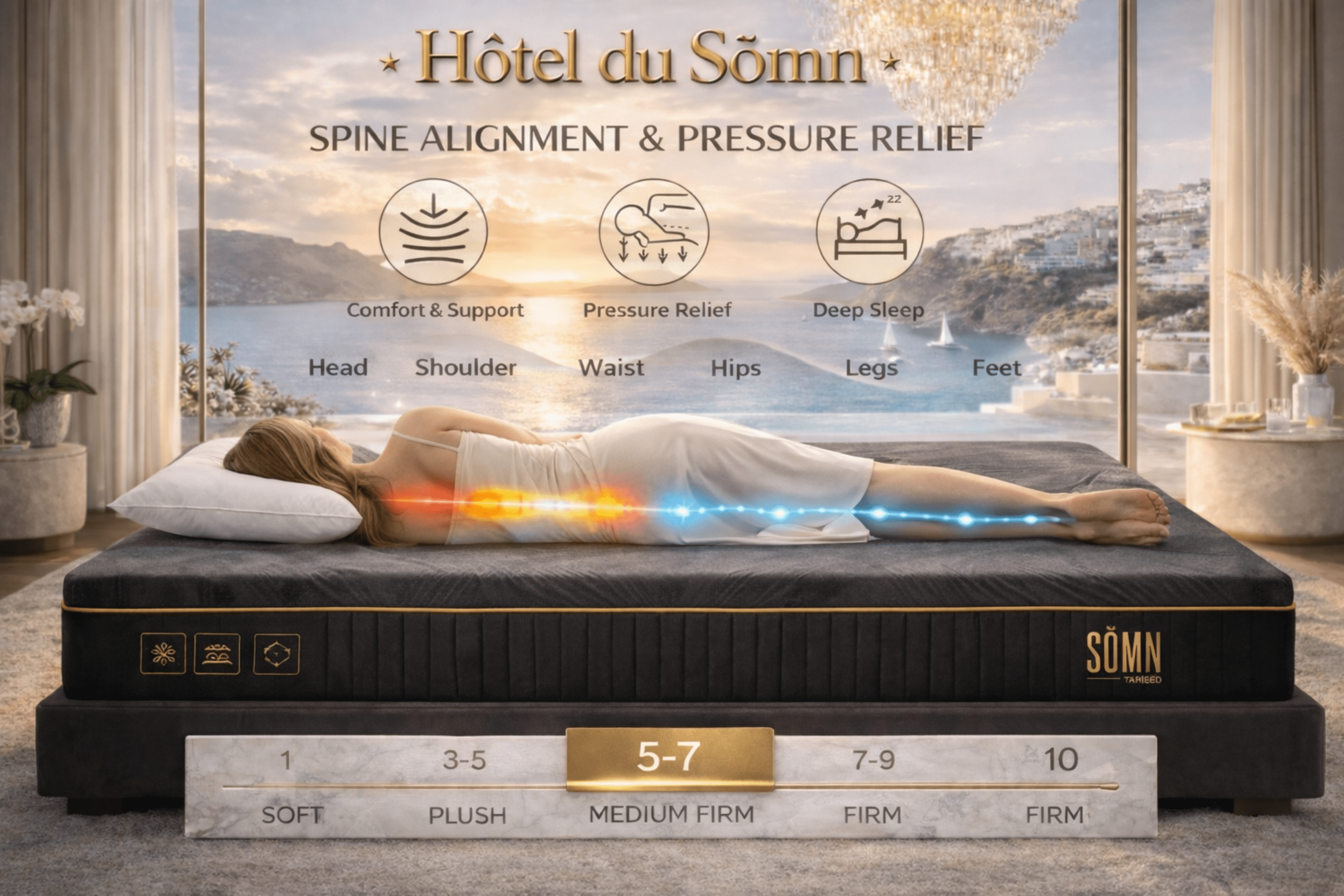 Hôtel du Sömn - 10" Premium Luxury Cooling Hybird Full Mattress