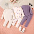 thumbnail image 7 of JFOPQVSM Infant Baby Girls 6 piece Playwear Set Toddler Girl Clothes Sets Fall Warm Sweatshirt and Pants Long Sleeve Winter Outfits, 7 of 7
