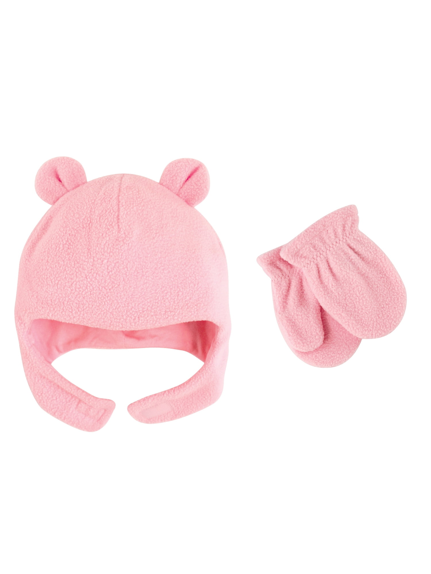 baby girl hat and mittens set