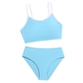 thumbnail image 4 of HAJWOH Bathing Suits for Girls Fashion Summer Teen Tankini Swimsuit Two Piece Adjustable Strap Cut Out Color Block Swimwear, 4 of 6