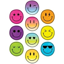 Teacher Created Resources Brights 4Ever Smiley Faces Accents, 30 Per Pack, 3 Packs