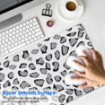 thumbnail image 4 of Long Mouse Pads for Desk,White and Gray Of Leopard Print Desk Mats on Top Of Desks, Desk Mouse Pad Extra Large with 3mm Non-Slip Base and Stitched Edge for Gaming,Office,Work,Home 31.5"x11.8", 4 of 6